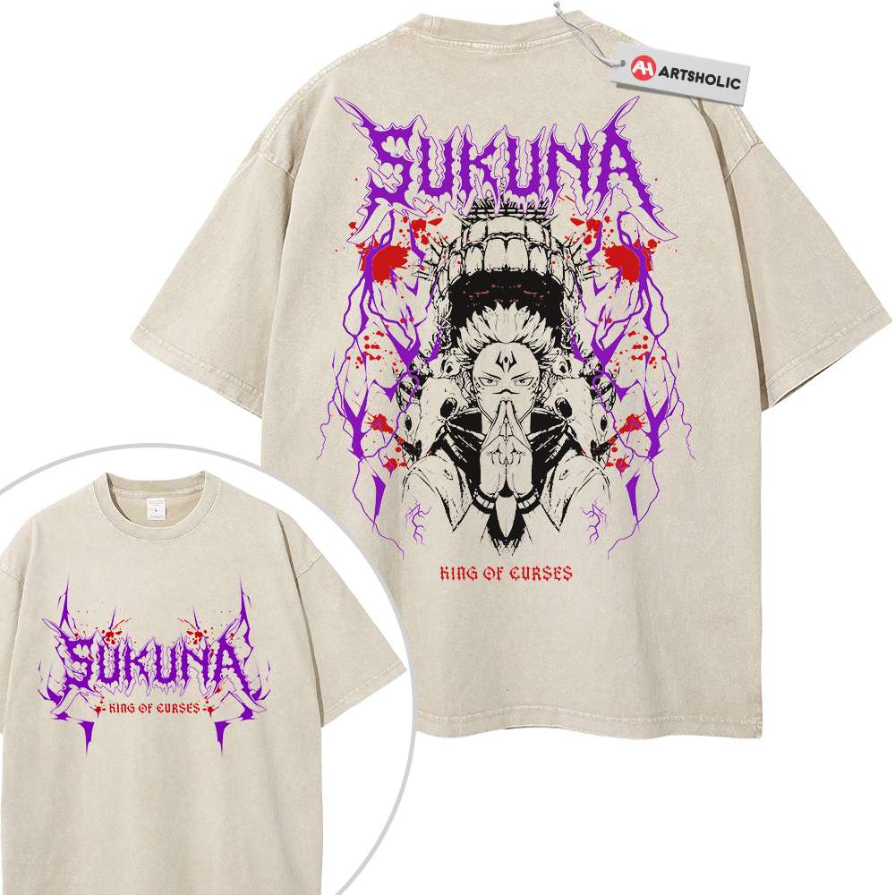 Ryomen Sukuna Shirt, Jujutsu Kaisen Shirt, Anime Shirt, Vintage T-Shirt 2-Sided