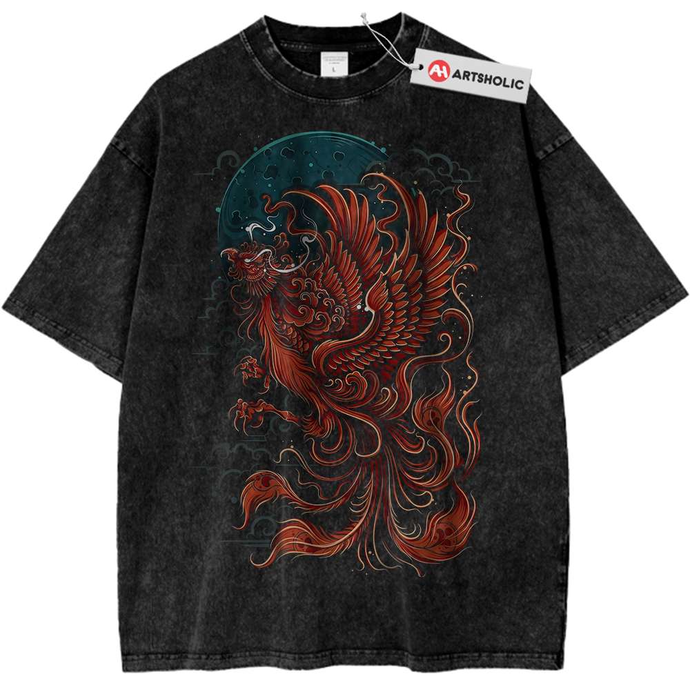 Fenghuang – Asia Phoenix Shirt, Mythology Shirt, Vintage T-Shirt
