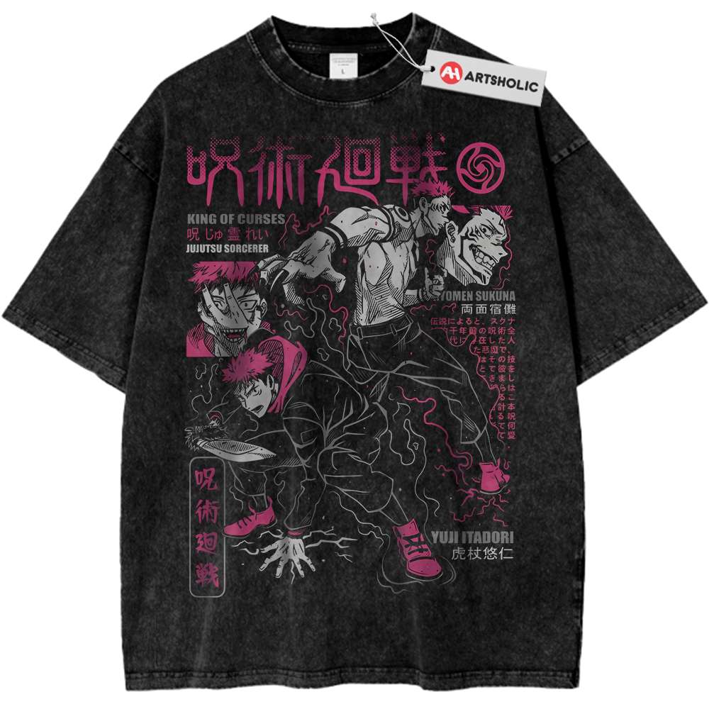 Itadori vs Sukuna Shirt, Jujutsu Kaisen Shirt, Anime Shirt, Vintage Tee