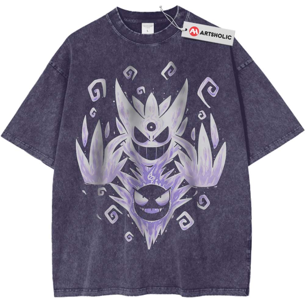 Gatsly vs Mega Gengar Shirt, Pokemon Shirt, PKM Shirt, Anime Shirt, Vintage T-Shirt