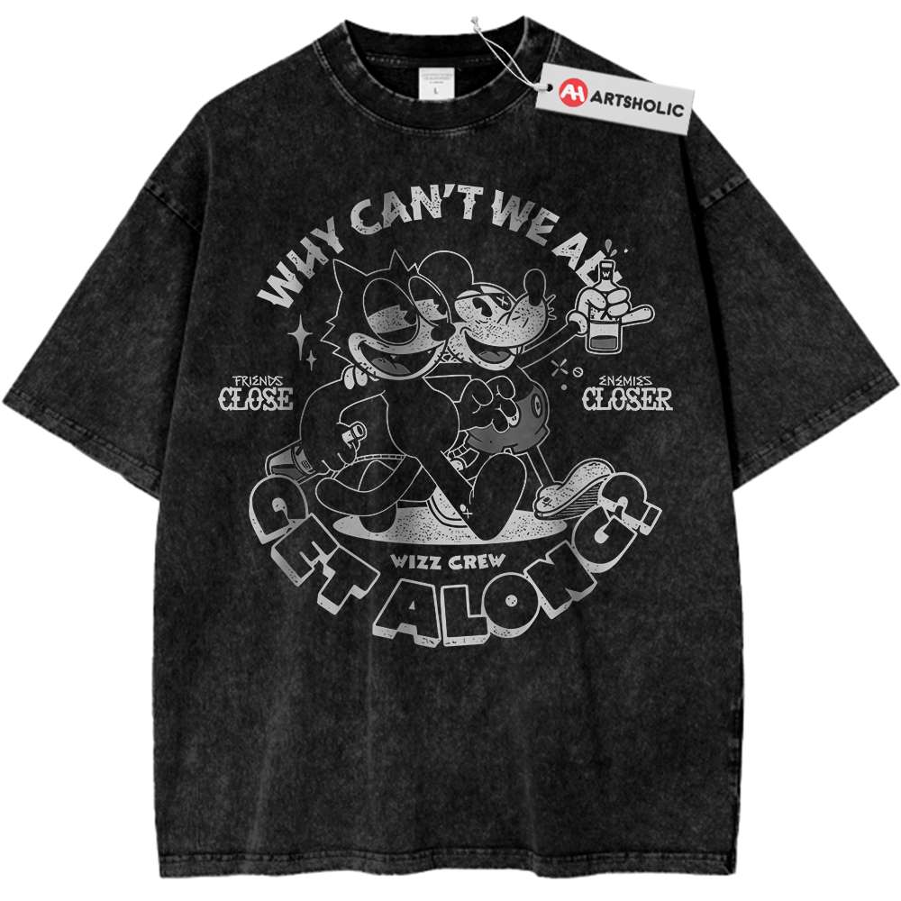 Mickey Mouse Shirt, Felix the Cat Shirt, Disney Shirt, Animated Shirt, Vintage T-Shirt