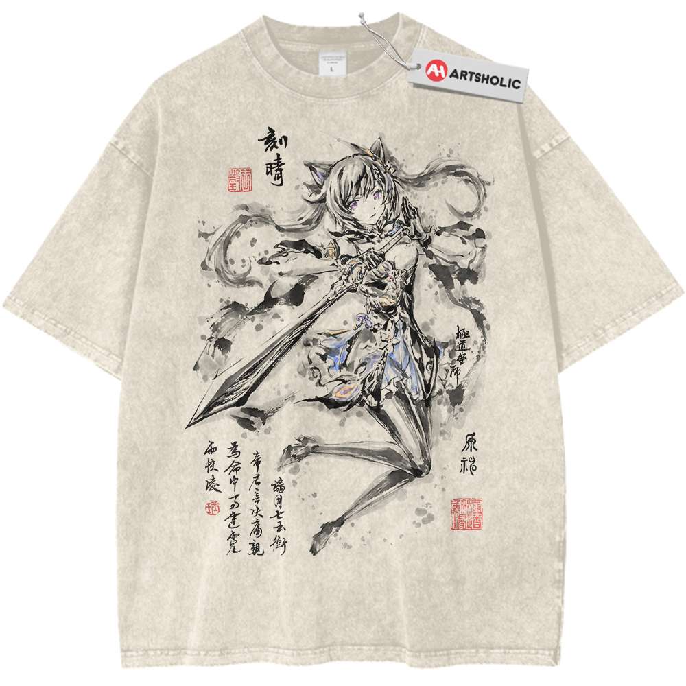 Keqing Shirt, Genshin Impact Shirt, Game Shirt, Vintage T-Shirt