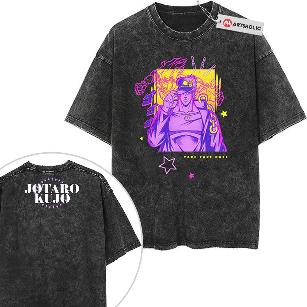 Jotaro Kujo Shirt, JoJo’s Bizarre Adventure Shirt, Anime Shirt, Vintage T-Shirt 2-Sided