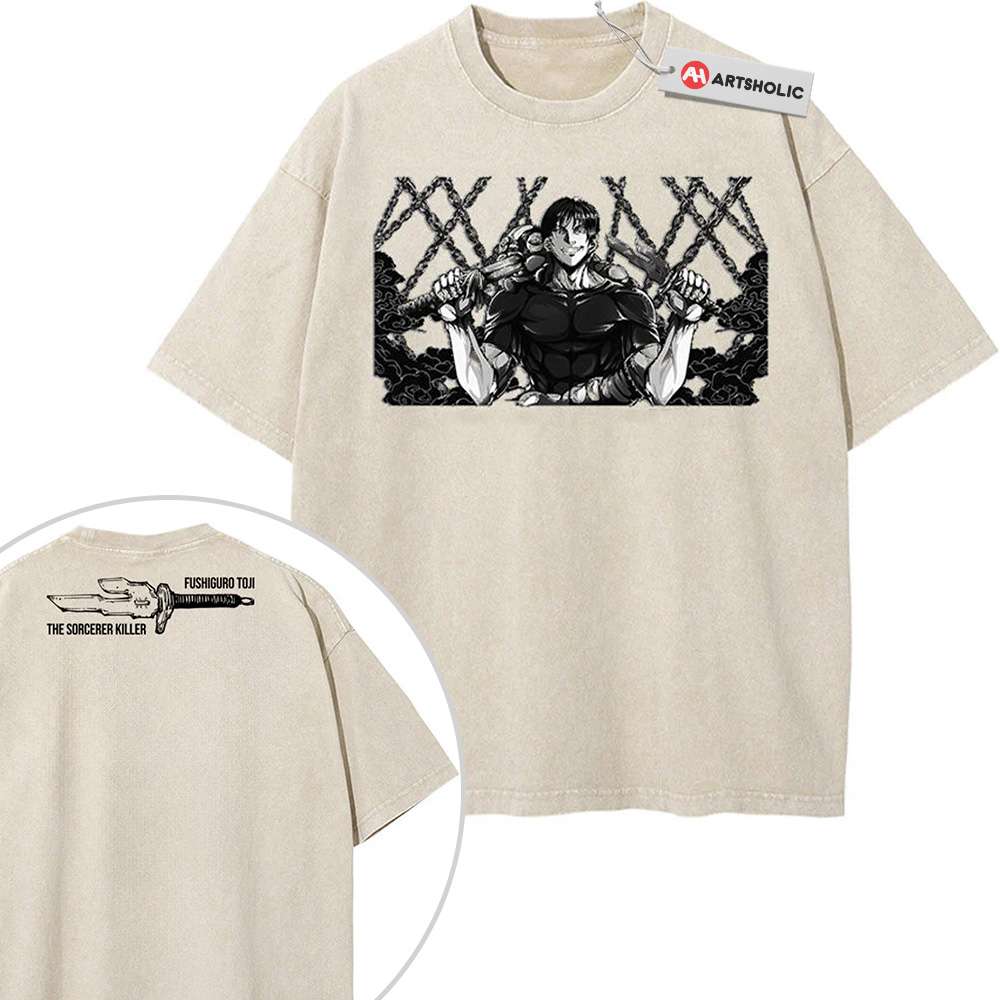 Toji Fushiguro Shirt, Jujutsu Kaisen Shirt, Anime Shirt, Vintage T-Shirt 2-Sided