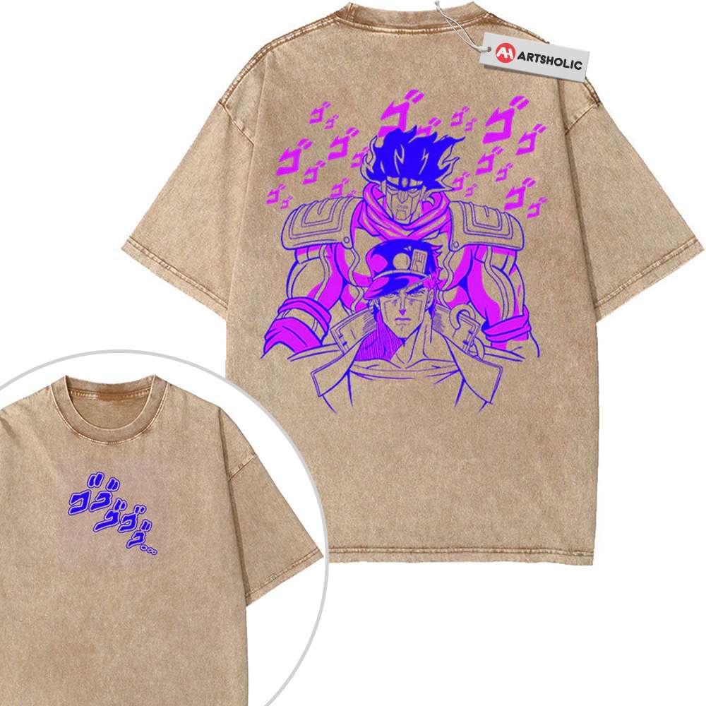 Jotaro Kujo Shirt, JoJo’s Bizarre Adventure Shirt, Anime Shirt, Vintage T-Shirt 2-Sided