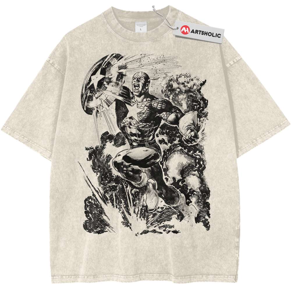 Captain America Shirt, Marvel Comics Shirt, Vintage Tee