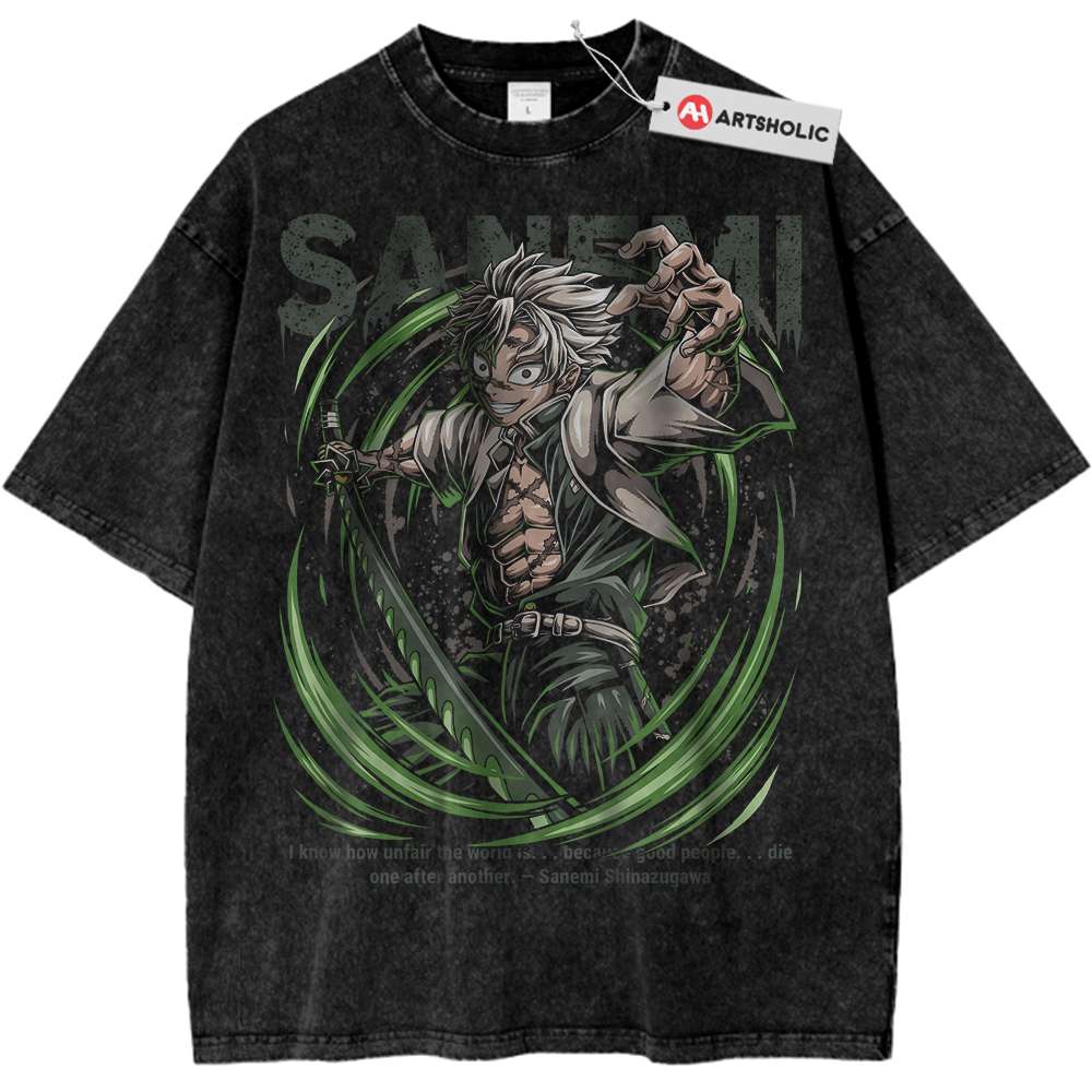 Sanemi Shinazugawa Shirt, Demon Slayer Shirt, Anime Shirt, Vintage T-Shirt