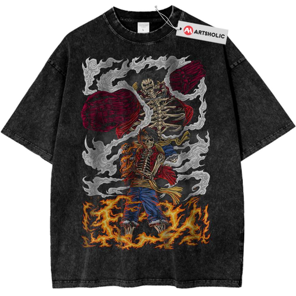 Skeleton Monkey D Luffy Shirt, One Piece Shirt, Anime Shirt, Vintage T-Shirt