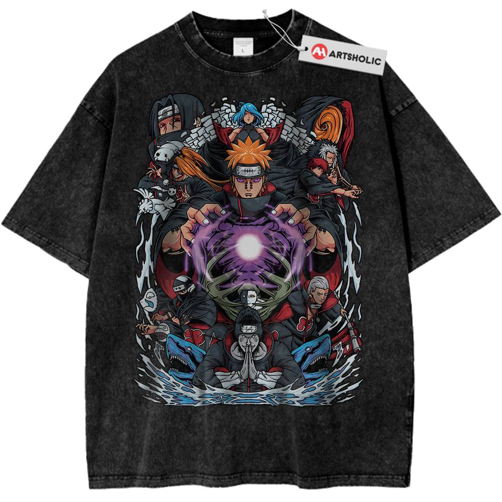 Akatsuki Shirt, Naruto Shirt, Anime Shirt, Vintage Tee