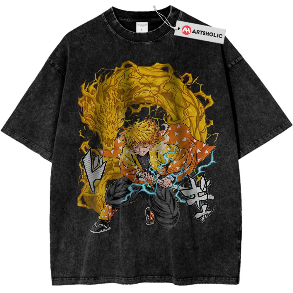 Zenitsu Agatsuma Shirt, Demon Slayer Shirt, Anime Shirt, Vintage Tee