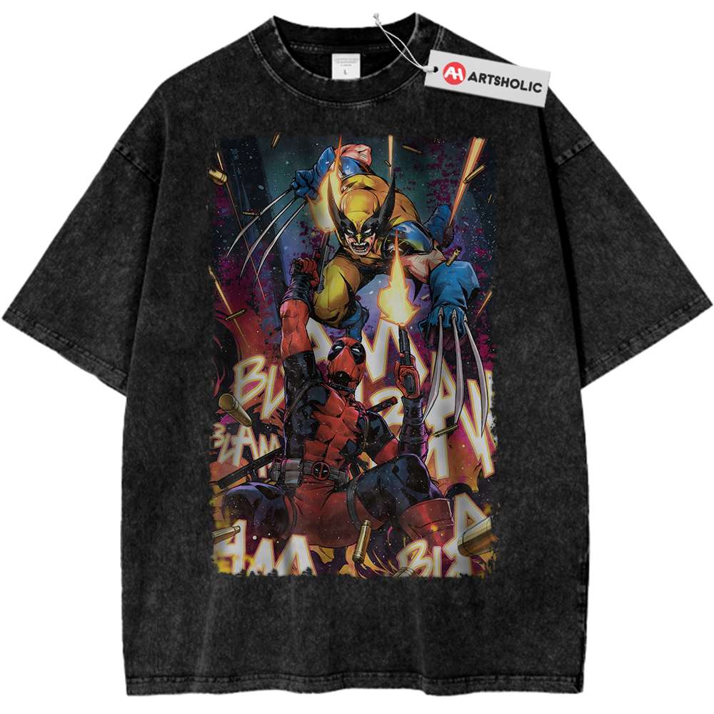 Deadpool vs Wolverine Shirt, Marvel Comics Shirt, Vintage T-Shirt