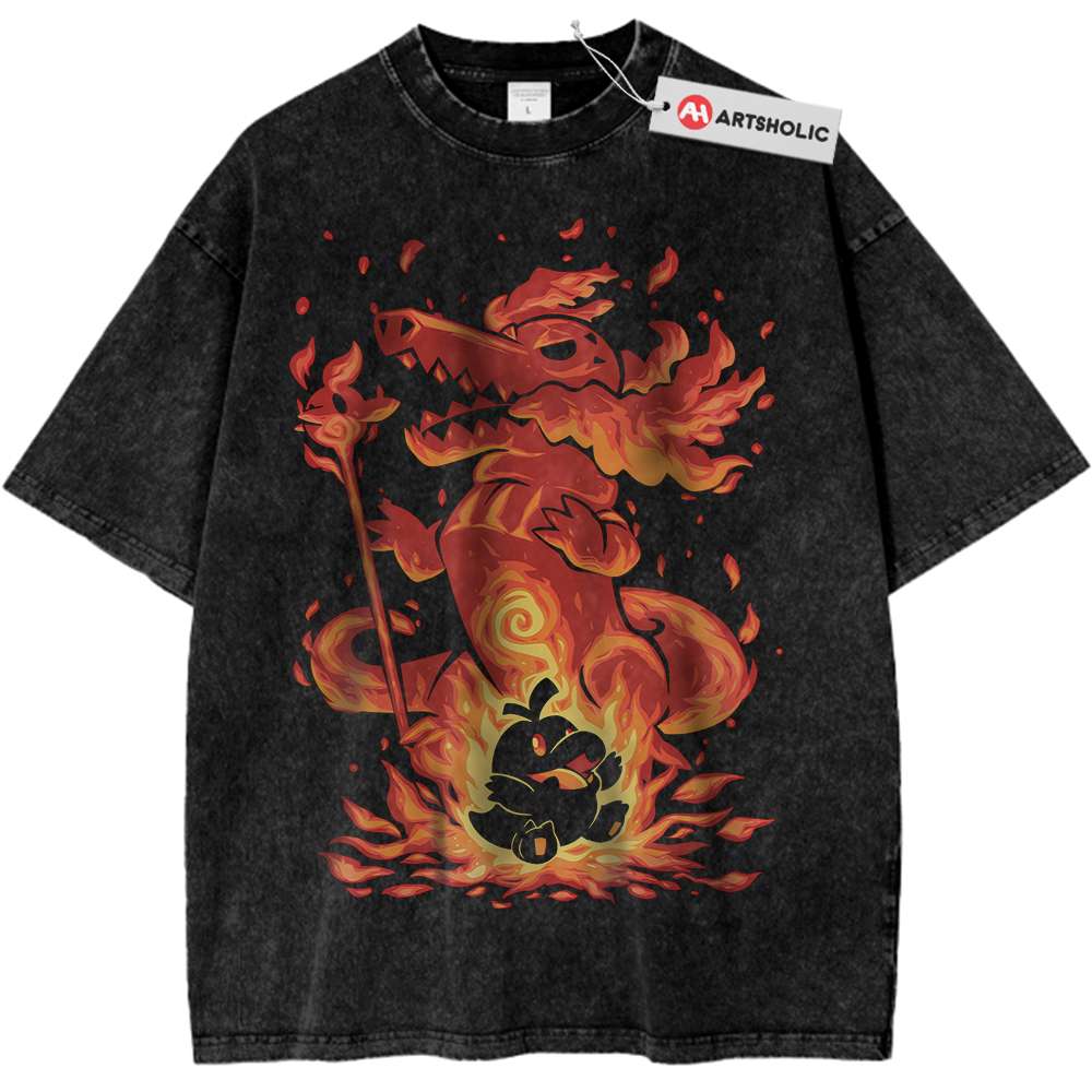 Fuecoco vs Skeledirge Shirt, Pokemon Shirt, PKM Shirt, Anime Shirt, Vintage T-Shirt