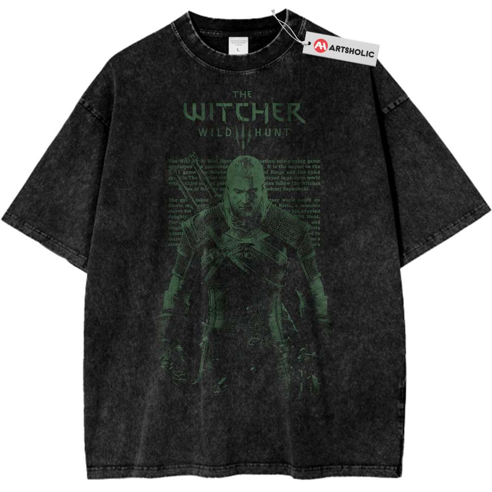 Geralt of Rivia Shirt, The Witcher Shirt, Game Shirt, Vintage T-Shirt