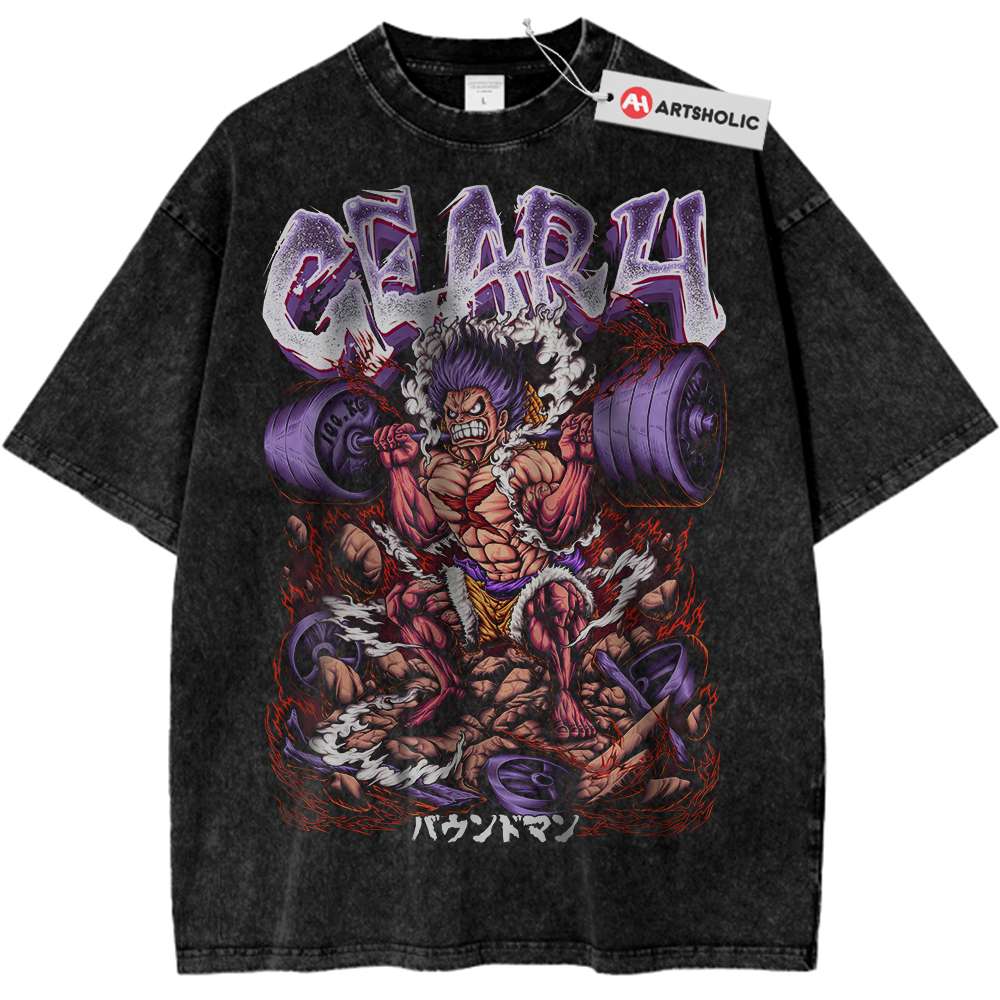 Squat Gym Luffy Shirt, One Piece Shirt, Anime Shirt, Vintage Tee