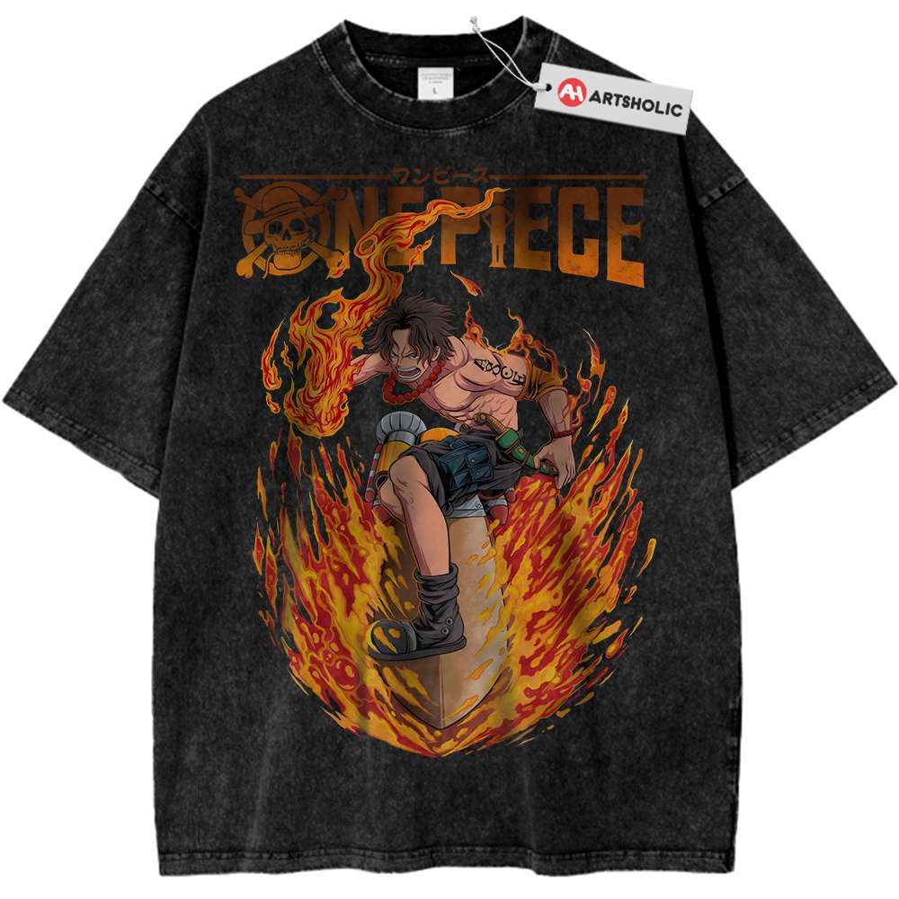 Portgas D Ace Shirt, One Piece Shirt, Anime Shirt, Vintage Tee