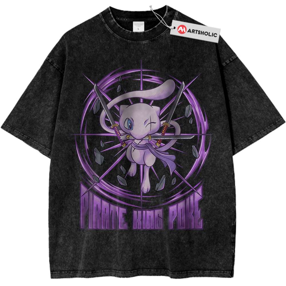 Mew x Zoro Shirt, Pokemon Shirt, Anime Shirt, Vintage T-Shirt
