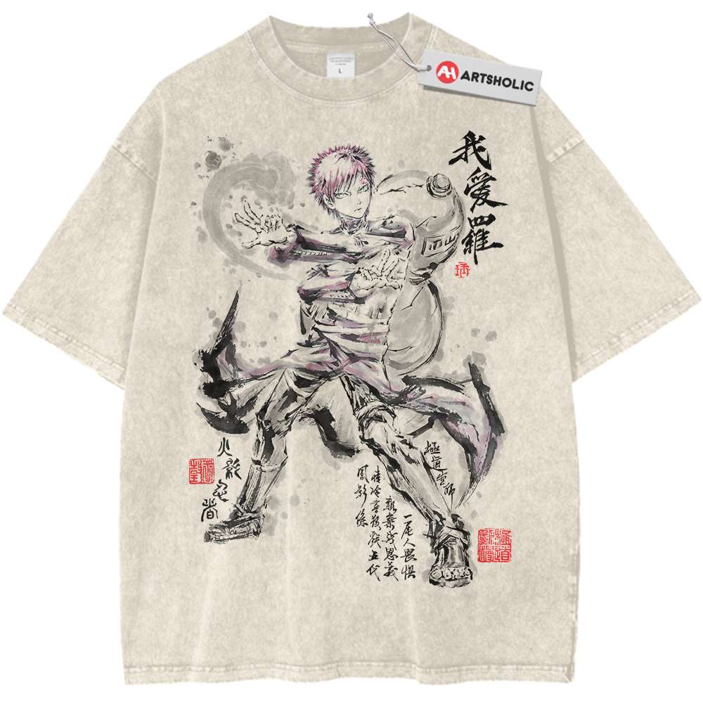 Gaara Shirt, Naruto Shirt, Anime Shirt, Vintage Tee