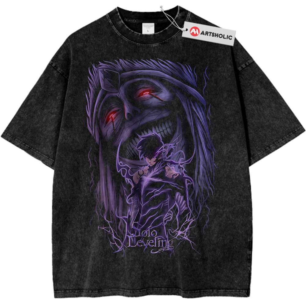 Sung Jinwoo vs Statue of God Shirt, Solo Leveling Shirt, Anime Shirt, Vintage T-Shirt