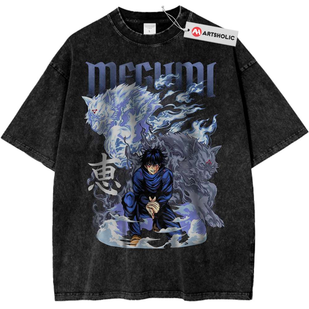Megumi Fushiguro Shirt, Jujutsu Kaisen Shirt, Anime Vintage T-Shirt