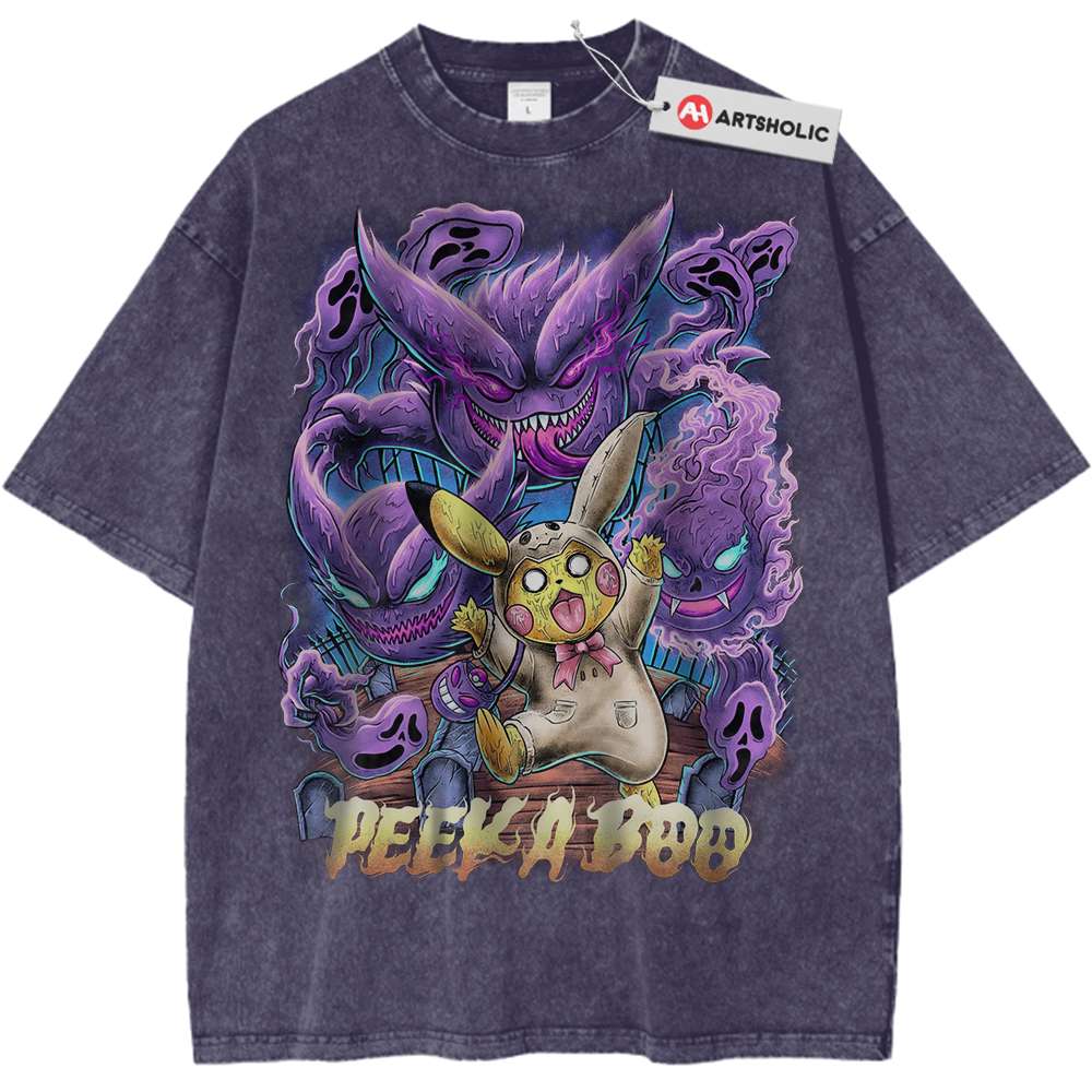 Pikachu Shirt, Gengar Shirt, Pokemon Shirt, Anime Shirt, Vintage Tee