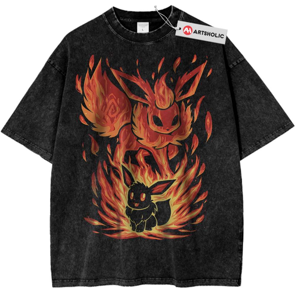 Flareon Shirt, Eevee Shirt, Pokemon Shirt, PKM Shirt, Anime Shirt, Vintage Tee