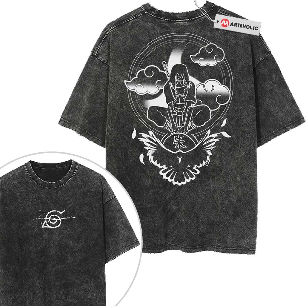 Itachi Uchiha Shirt, Naruto Shirt, Anime Shirt, Vintage T-Shirt 2-Sided