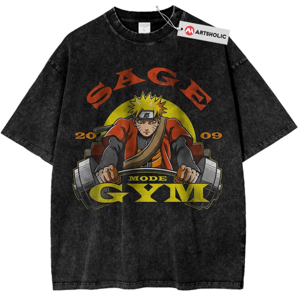 Gym Naruto Shirt, Anime Shirt, Vintage T-Shirt