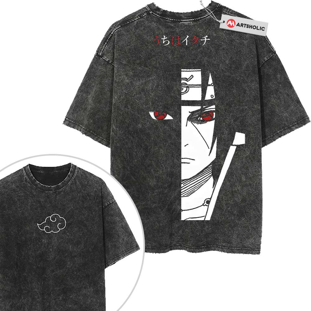 Itachi Uchiha Shirt, Naruto Shirt, Anime Shirt, Vintage T-Shirt 2-Sided