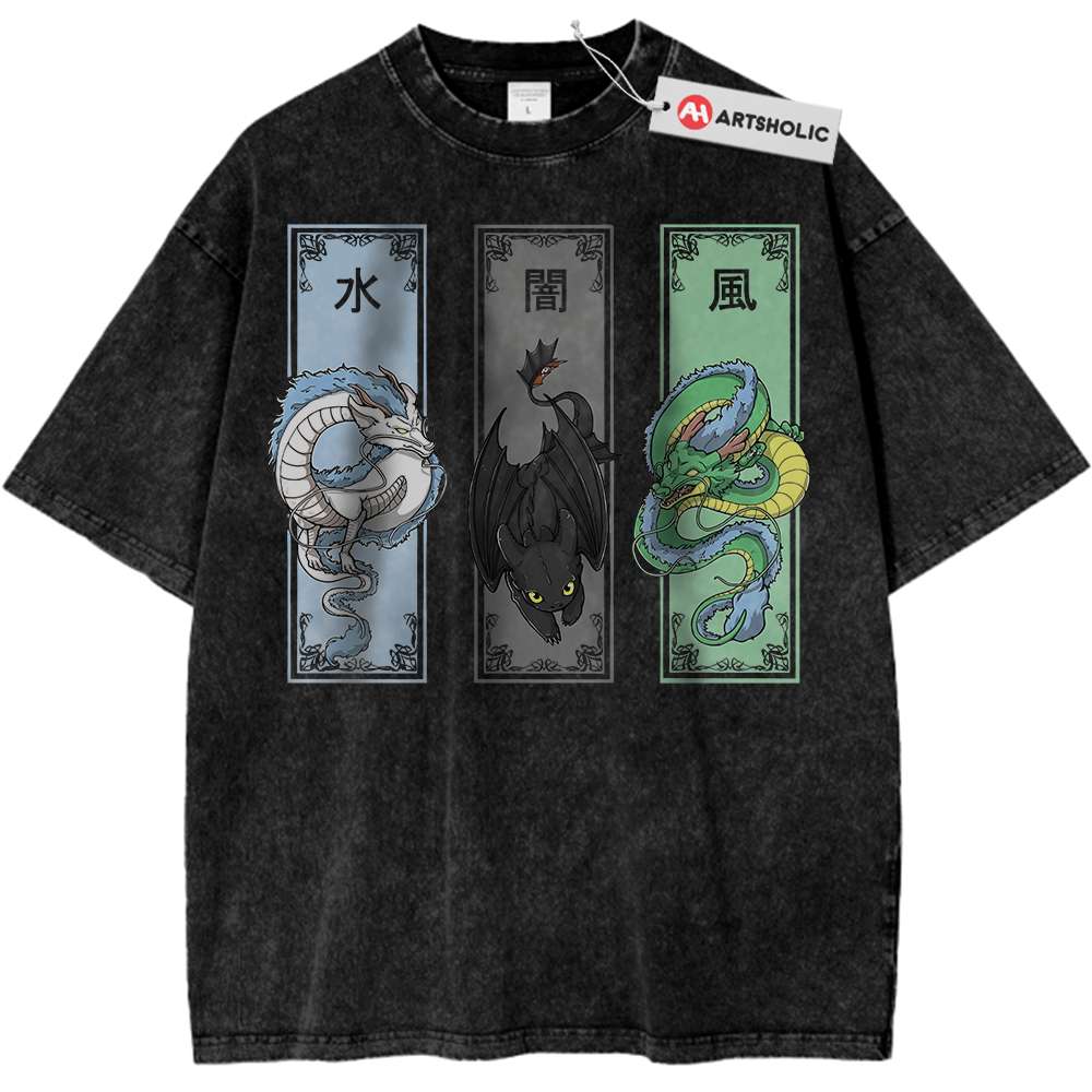 Shenron Shirt, Haku Shirt, Toothless Shirt, Dragon Shirt, Anime Shirt, Vintage T-Shirt