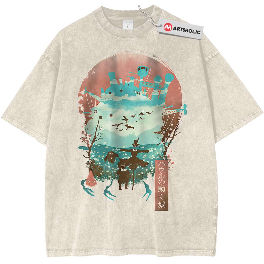 Howl’s Moving Castle Shirt, Studio Ghibli Shirt, Anime Shirt, Vintage Tee