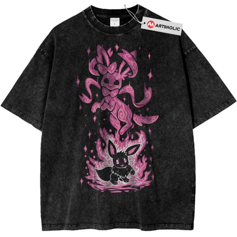 Sylveon Shirt, Eevee Shirt, Pokemon Shirt, PKM Shirt, Anime Shirt, Vintage Tee