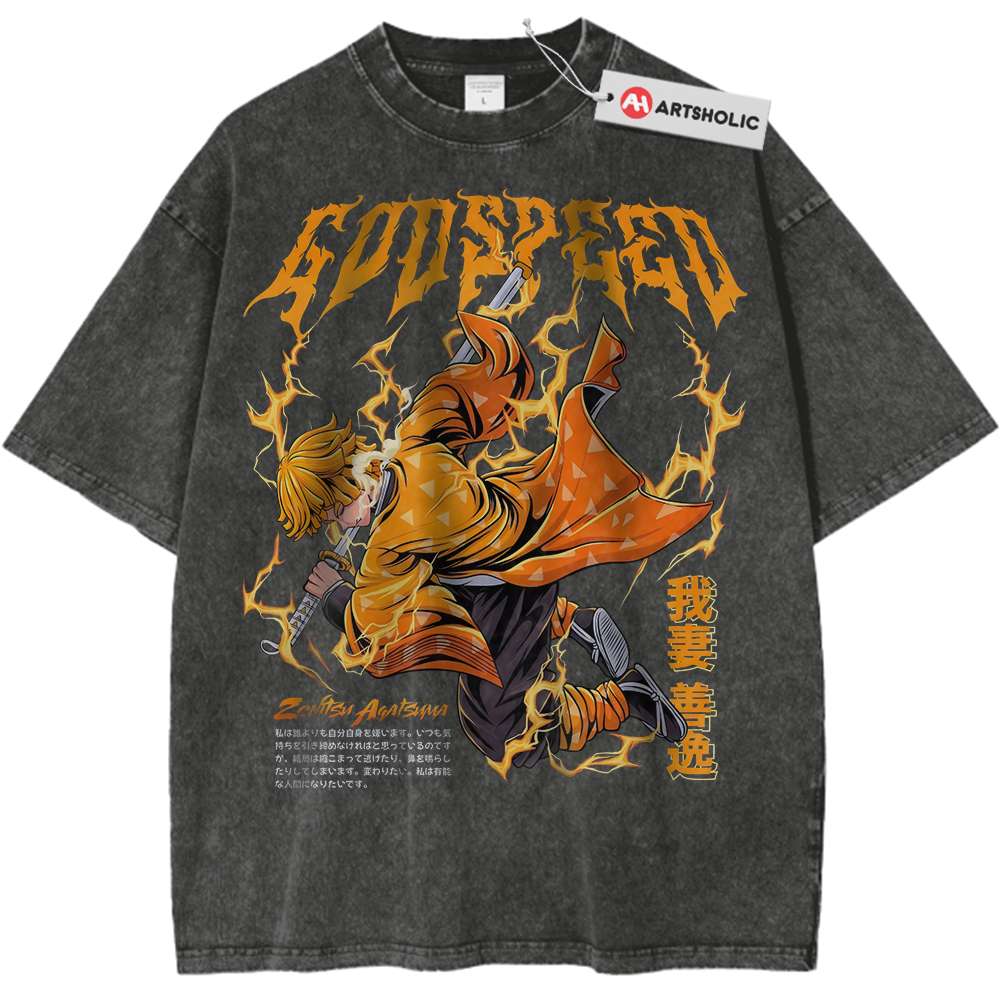 Zenitsu Agatsuma Shirt, Demon Slayer Shirt, Anime Shirt, Vintage Tee