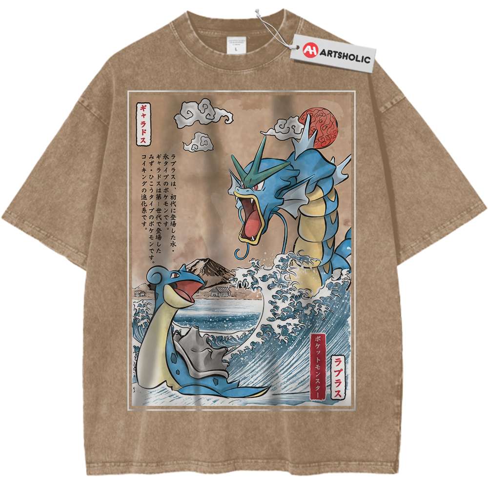 Lapras vs Gyarados Shirt, Pokemon Shirt, PKM Shirt, Anime Shirt, Vintage T-Shirt