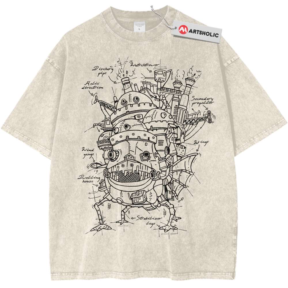Howl’s Moving Castle Shirt, Studio Ghibli Shirt, Anime Shirt, Vintage T-Shirt