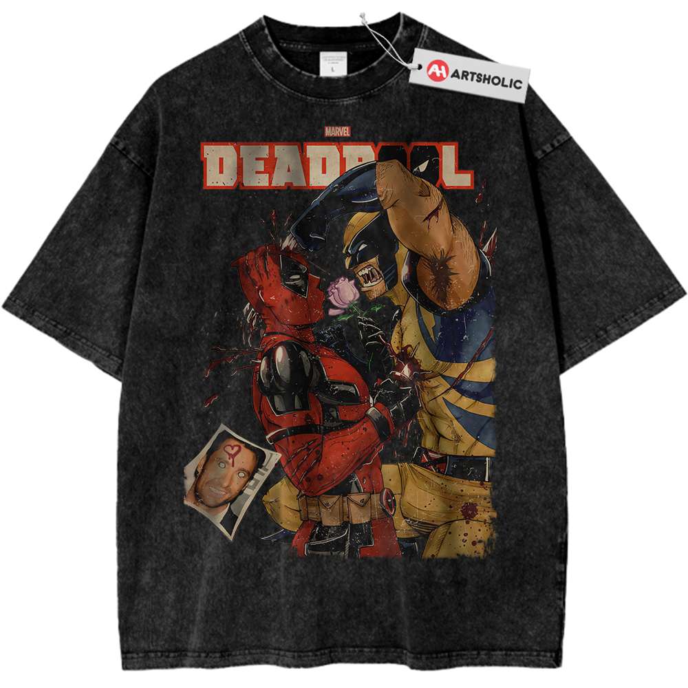 Deadpool vs Wolverine Shirt, Marvel Comics Shirt, Vintage T-Shirt