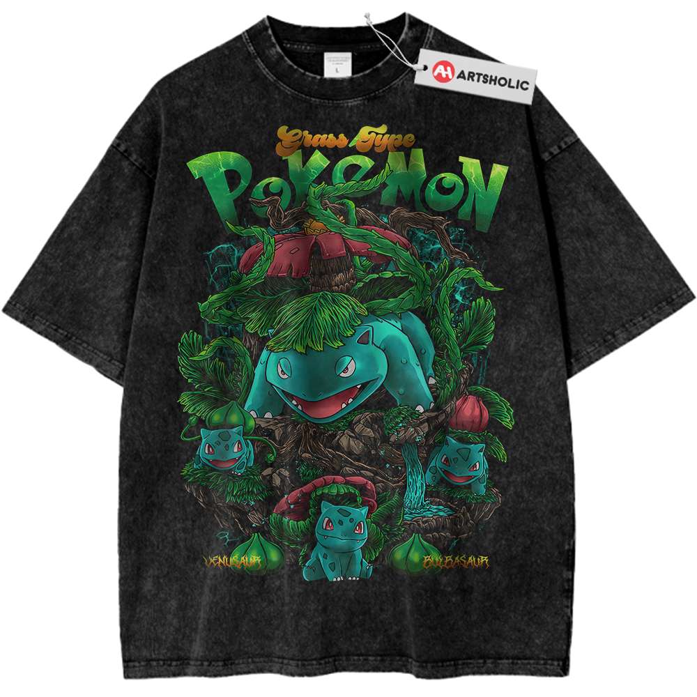 Bulbasaur Shirt, Ivysaur Shirt, Venusaur Shirt, Pokemon Shirt, PKM Shirt, Anime Shirt, Vintage T-Shirt