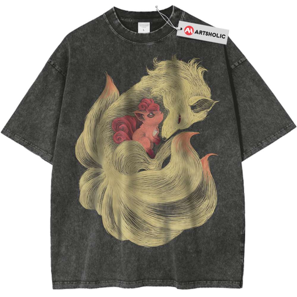Ninetales Shirt, Vulpix Shirt, Pokemon Shirt, PKM Shirt, Anime Shirt, Vintage T-Shirt