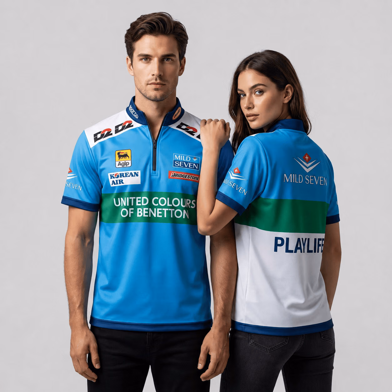 2001 Mild Seven Collection - Benetton Team Racing Quarter Zip Jersey