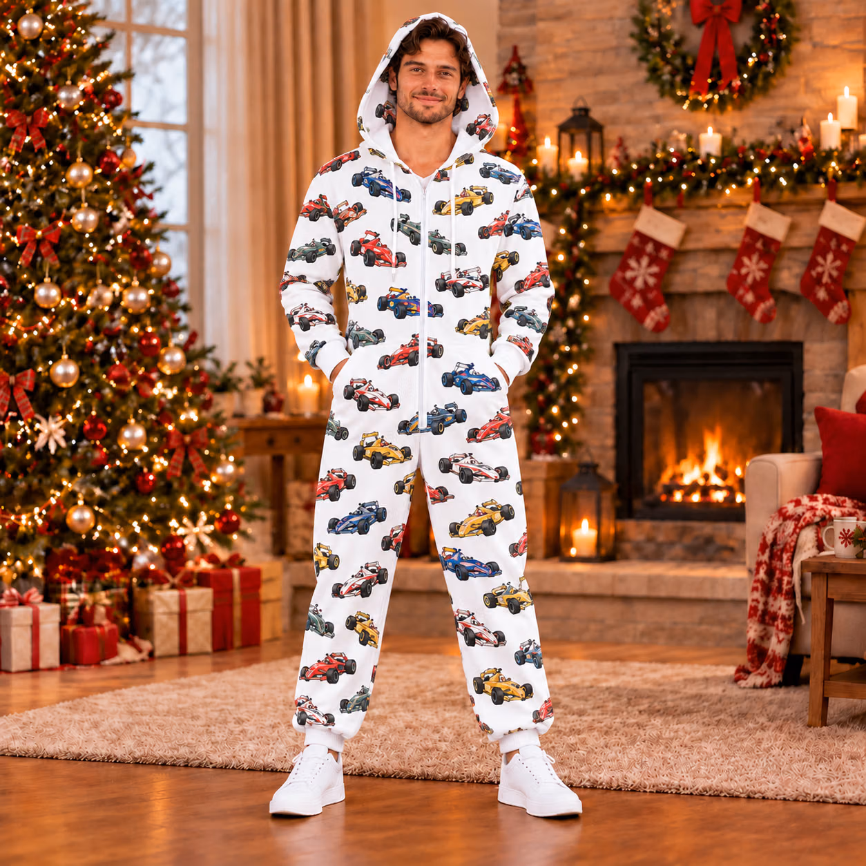 Alternative view of 75th Anniversary World Champion  Custom Racing Onesies Pajamas