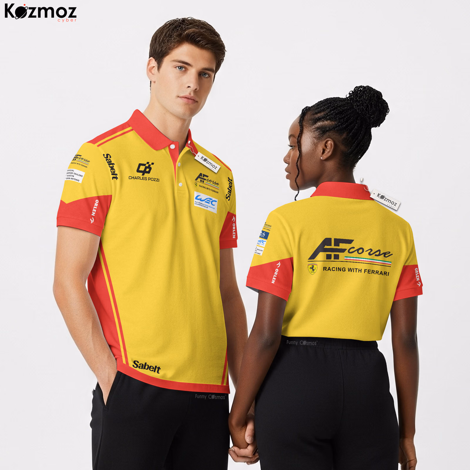 AF Corse Racing Shirt Polo - Le Mans 24h Motorsport Fans Gear Tee