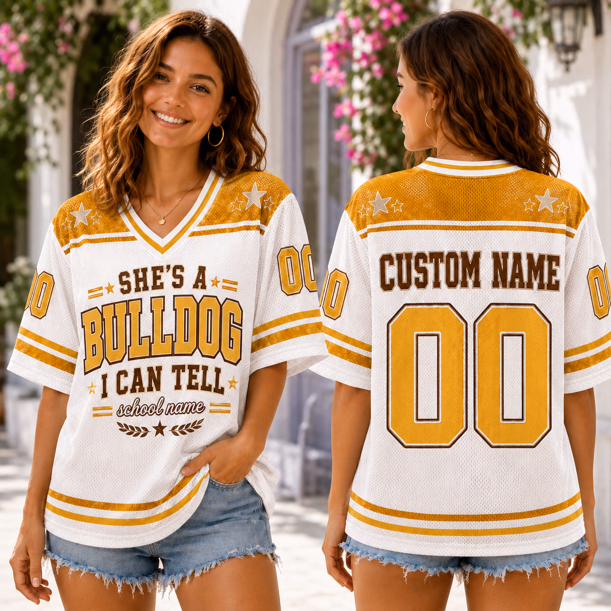 Custom College Football Jersey - Personalized She's A Mascot School Spirit Shirt 6 Custom College Football Jersey - Personalized She's A Mascot School Spirit Shirt - Image 6