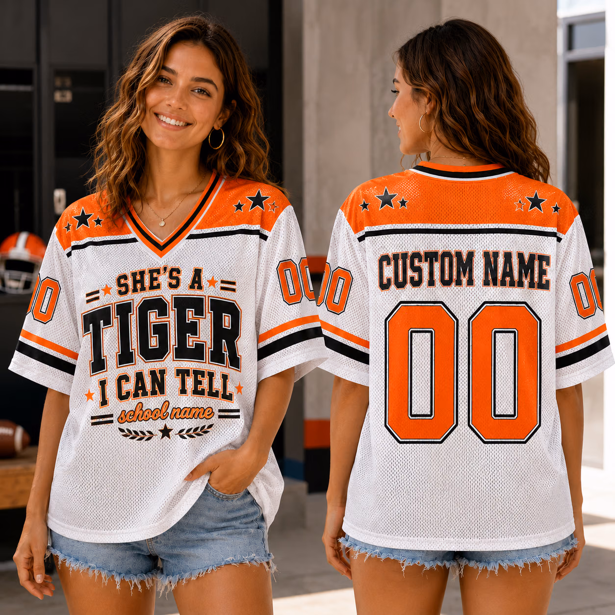 Custom College Football Jersey - Personalized She's A Mascot School Spirit Shirt 4 Custom College Football Jersey - Personalized She's A Mascot School Spirit Shirt - Image 4