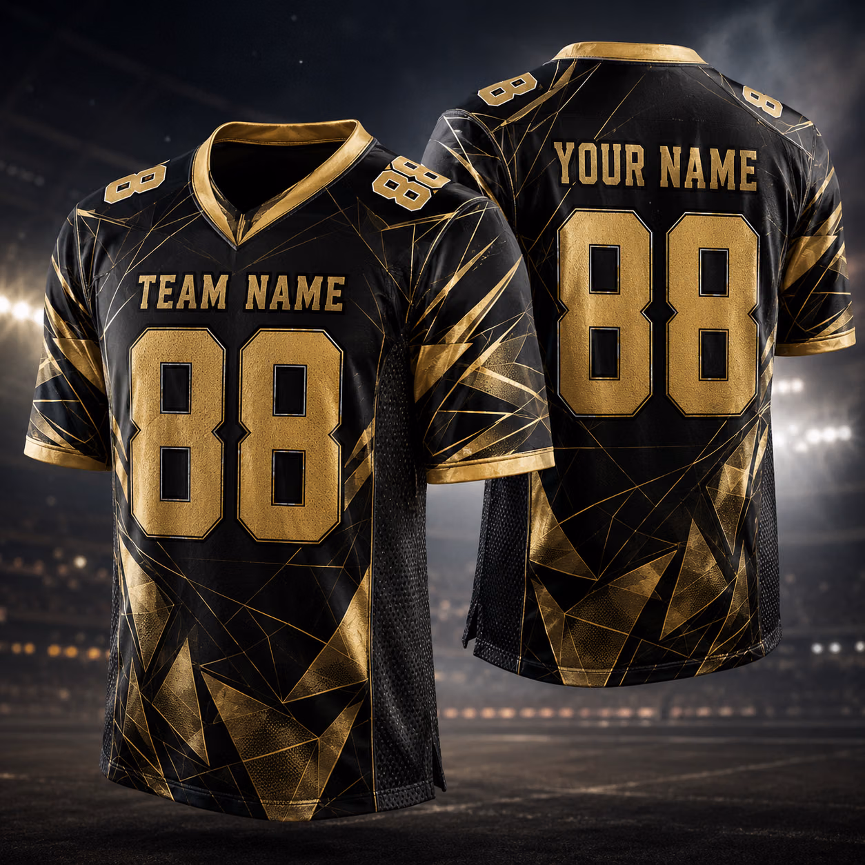 Cool Custom Football Jersey - Trendy Geometric Game Day Outfit