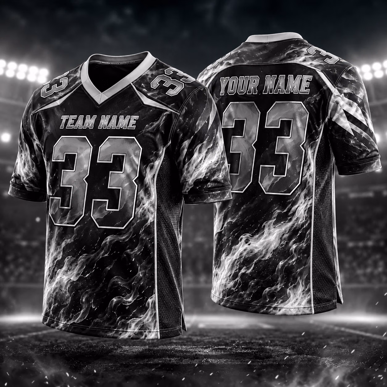 Custom Football Team Jersey - Bold Flame Graphic Game Day Outfit 12 Custom Football Team Jersey - Bold Flame Graphic Game Day Outfit - Image 12