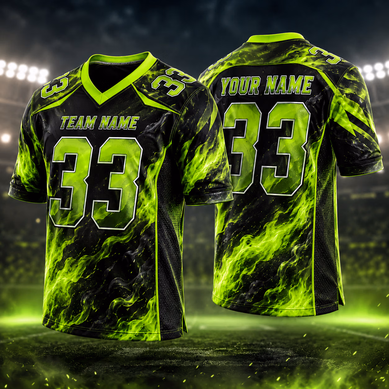 Custom Football Team Jersey - Bold Flame Graphic Game Day Outfit 7 Custom Football Team Jersey - Bold Flame Graphic Game Day Outfit - Image 7