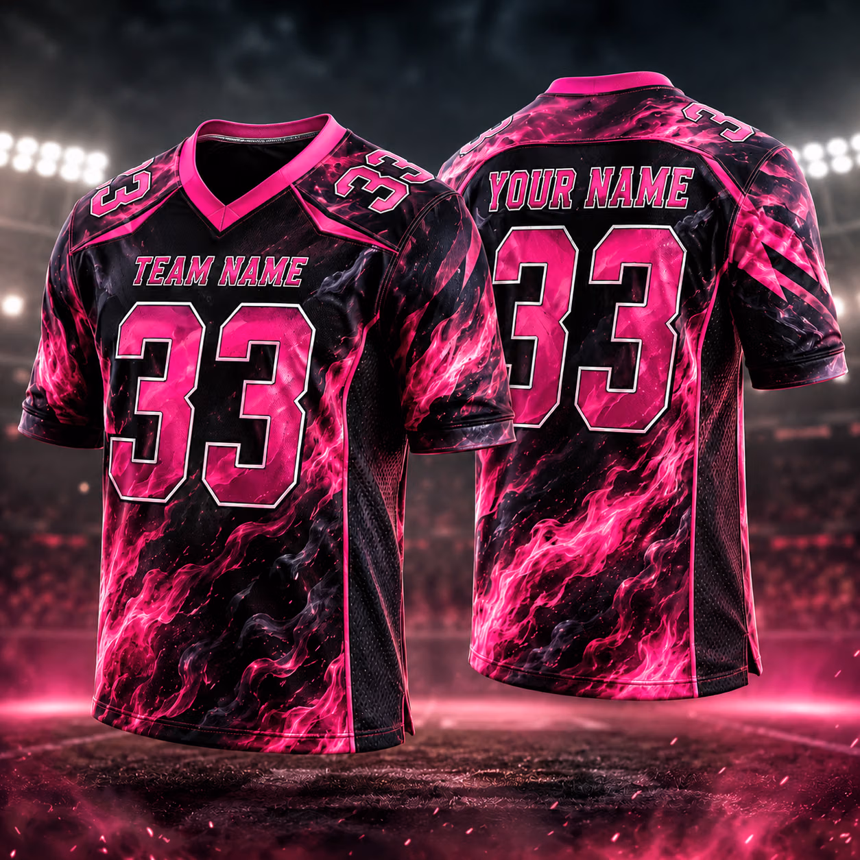 Custom Football Team Jersey - Bold Flame Graphic Game Day Outfit 11 Custom Football Team Jersey - Bold Flame Graphic Game Day Outfit - Image 11