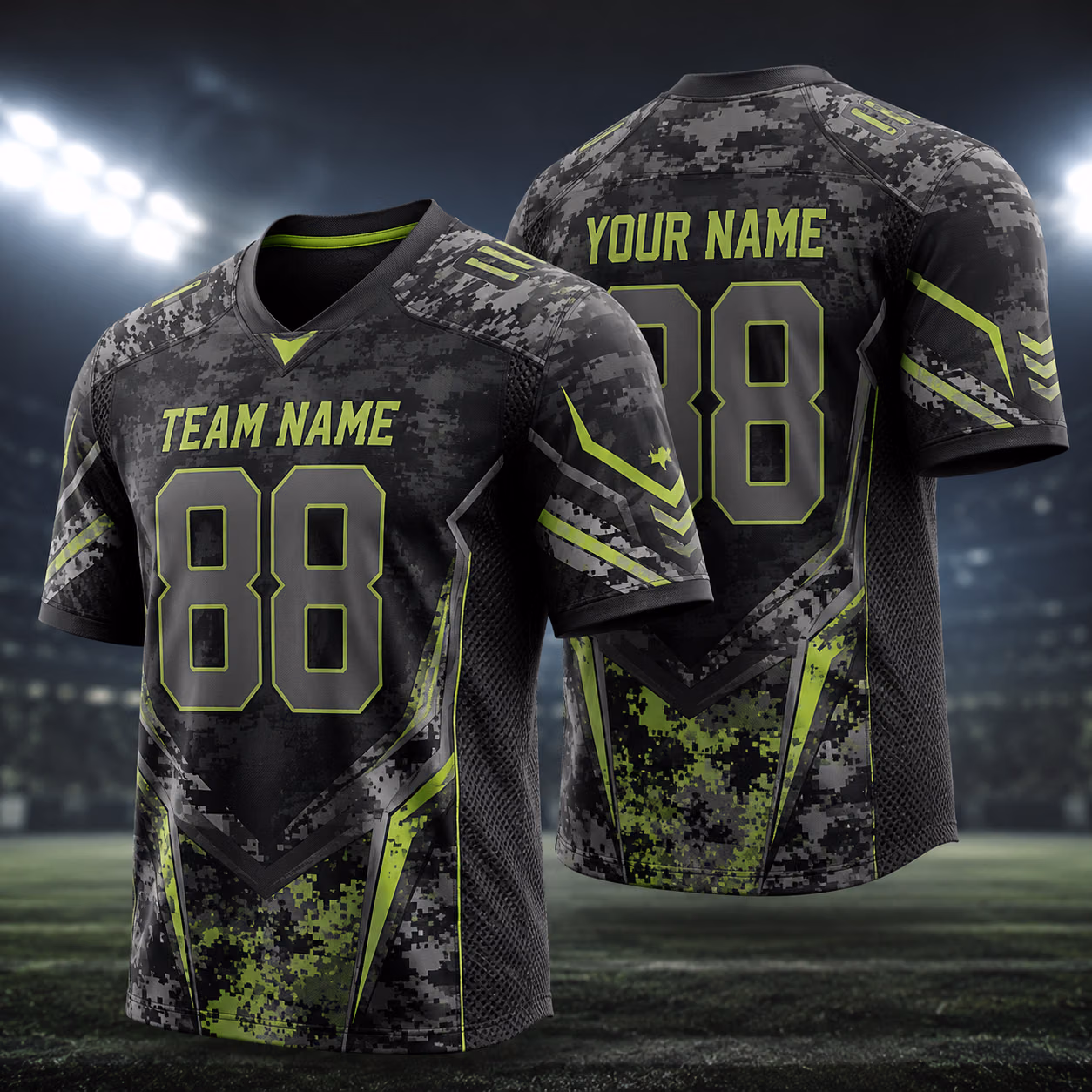 Custom Digital Camo Football Jersey Collection- Personalized Game Day Outfit