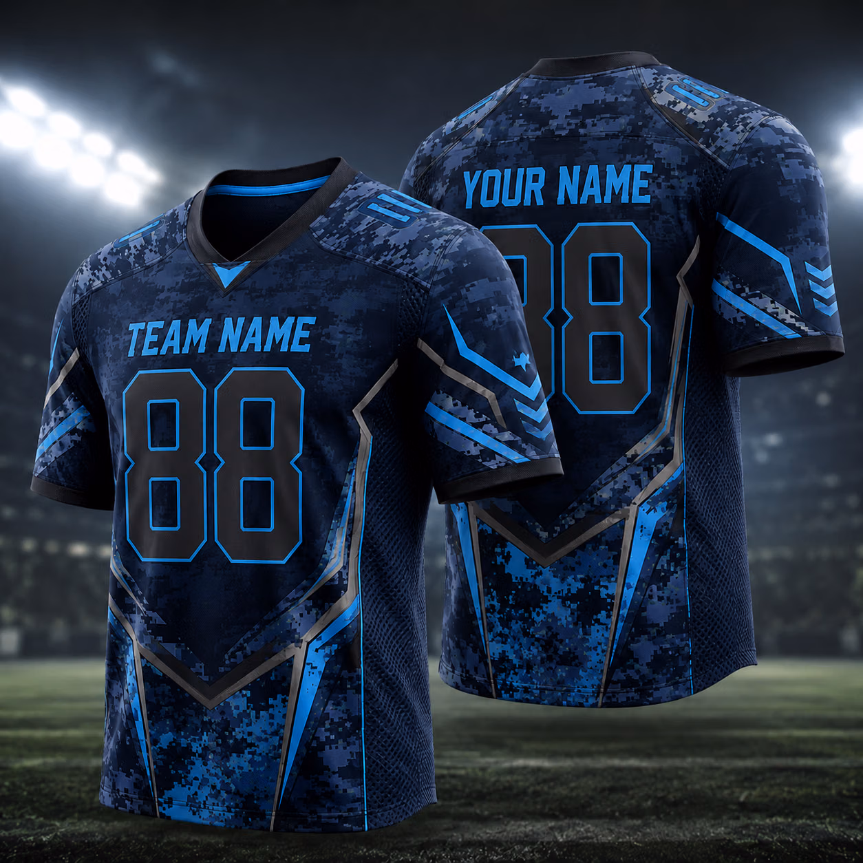 Custom Digital Camo Football Jersey Collection- Personalized Game Day Outfit 12 Custom Digital Camo Football Jersey Collection- Personalized Game Day Outfit - Image 12