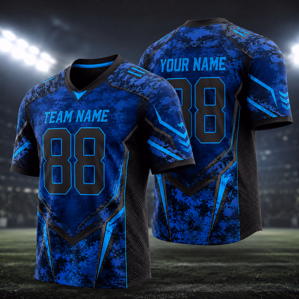 Custom Digital Camo Football Jersey Collection- Personalized Game Day Outfit 5 Custom Digital Camo Football Jersey Collection- Personalized Game Day Outfit - Image 5