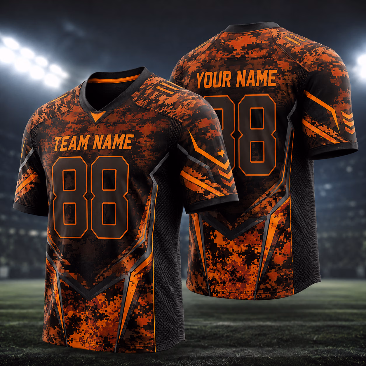 Custom Digital Camo Football Jersey Collection- Personalized Game Day Outfit 7 Custom Digital Camo Football Jersey Collection- Personalized Game Day Outfit - Image 7